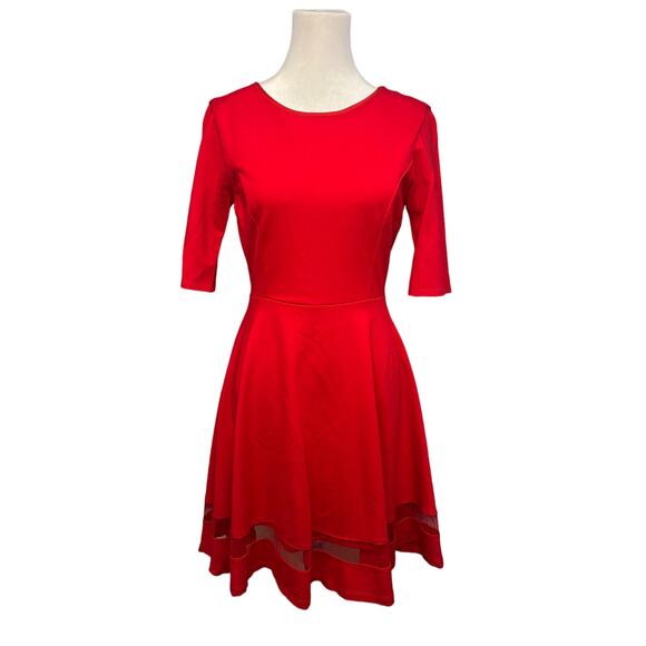 Lulus Red Dress Size Small Fit and Flare - Picture 1 of 7